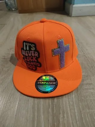 Gorra Snapback Naranja It's Never Luck