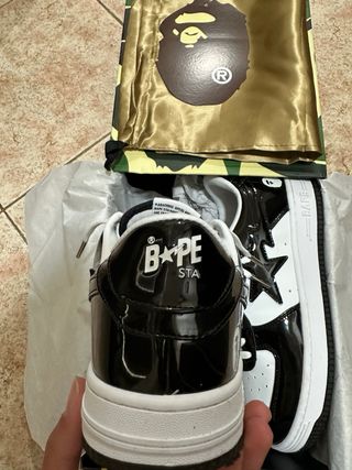 Bape Bapesta Negras y Blancas