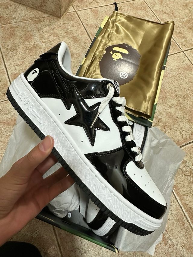 Bape Bapesta Negras y Blancas