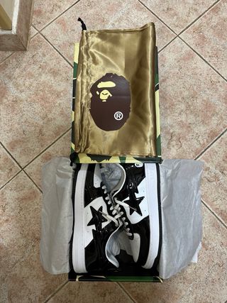 Bape Bapesta Negras y Blancas