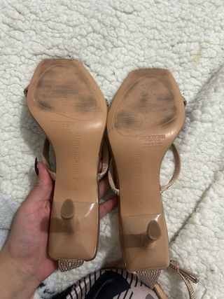 Sandalias Stradivarius Talla 36 Doradas