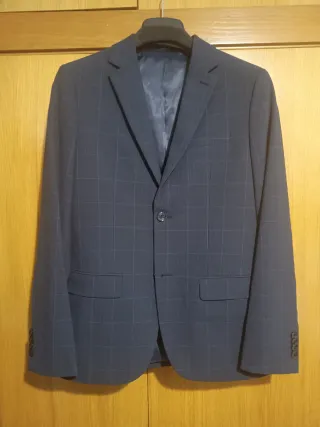 Traje Mango a Cuadros Azul Marino S/34/44