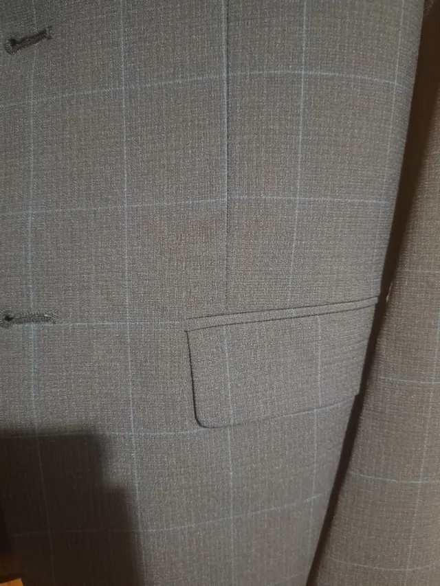 Traje Mango a Cuadros Azul Marino S/34/44