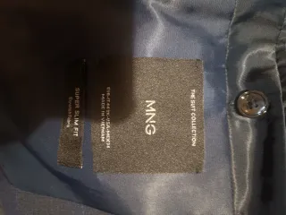 Traje Mango a Cuadros Azul Marino S/34/44