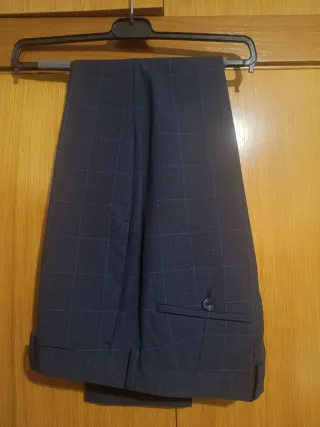 Traje Mango a Cuadros Azul Marino S/34/44