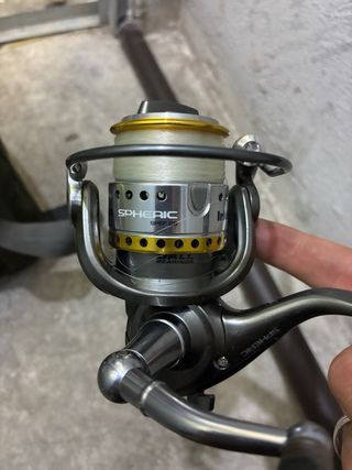 Caña de pescar carbono 180cm + carrete Spheric