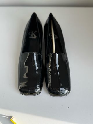 Mocassini Calvin Klein vernice neri donna