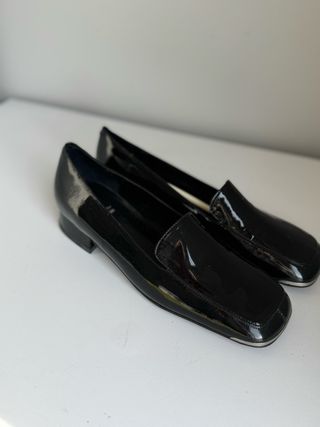 Mocassini Calvin Klein vernice neri donna