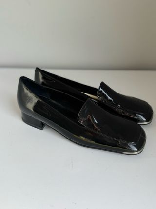 Mocassini Calvin Klein vernice neri donna