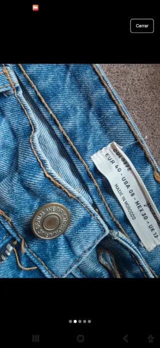 Pantalón culotte talla 40