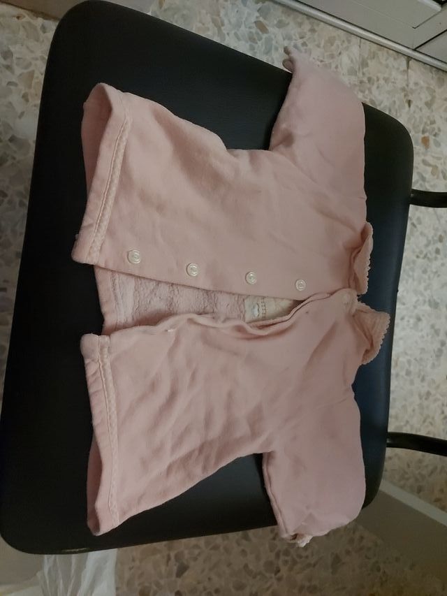 Camicino rosa con orsetto e fiori