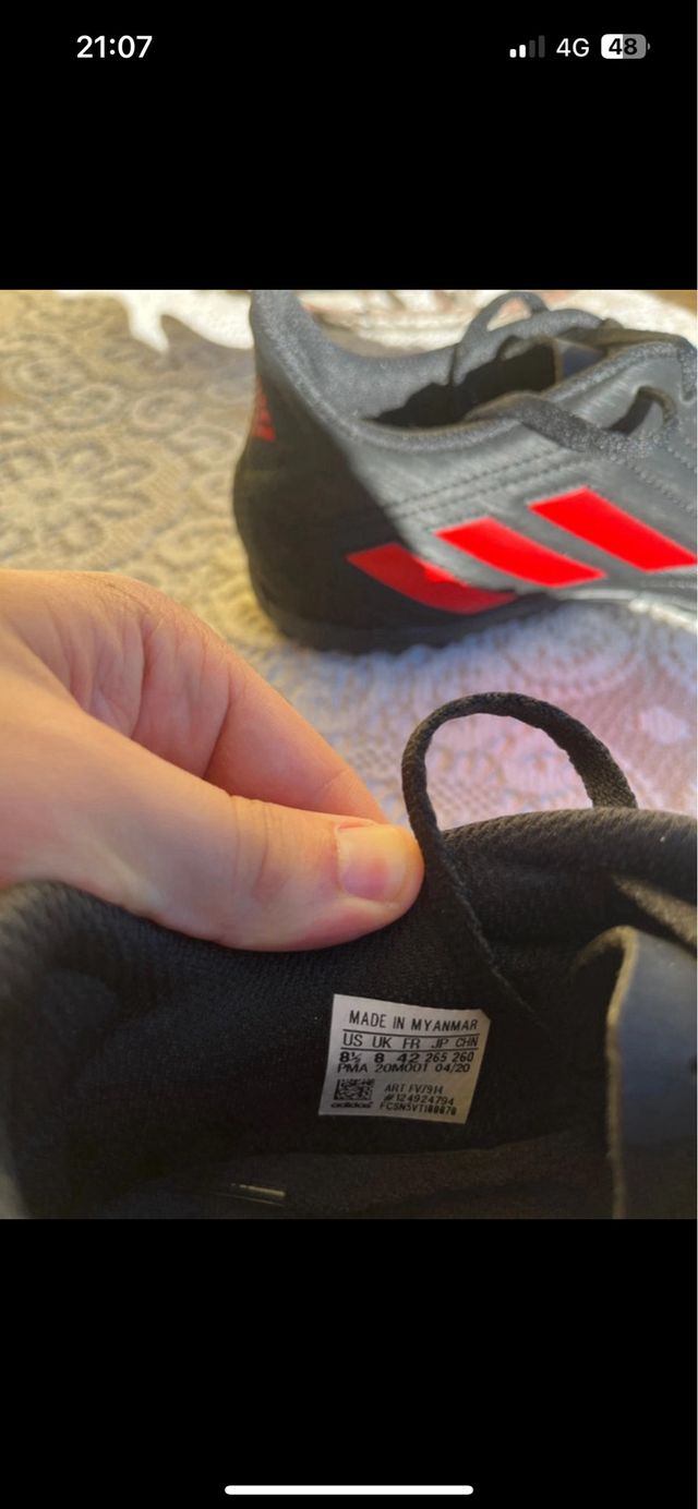 Adidas Deportivo Nero Rosso Taglia 42