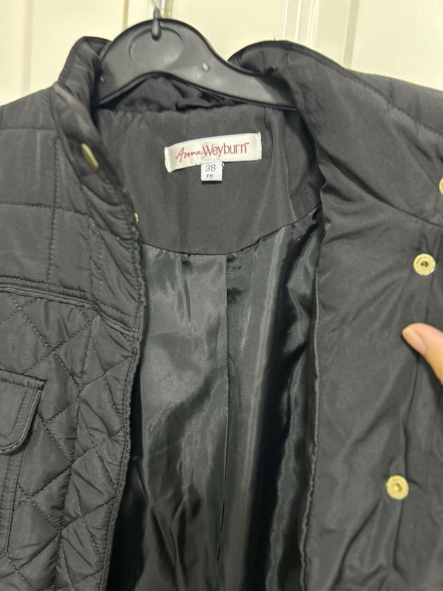 Chaqueta acolchada negra mujer