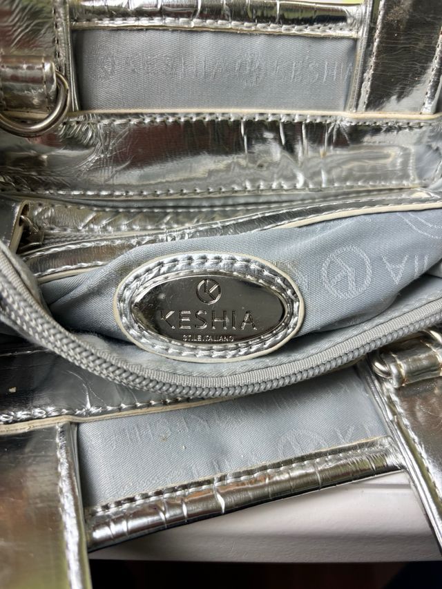 Bolso mini Keshia plata con lentejuelas