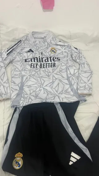 Conjunto Chándal Real Madrid Adidas Blanco/Negro