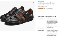 Sandalias de cuero negro talla 47
