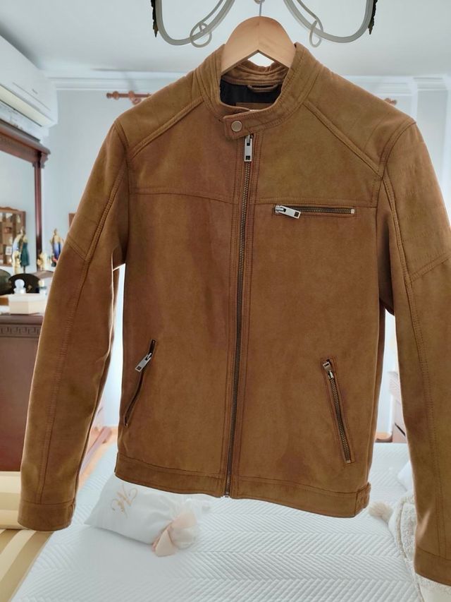 Cazadora Biker Marrón