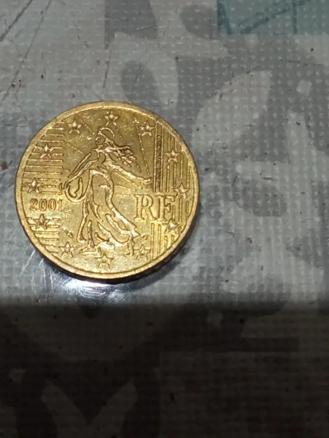 Moneda 50 Céntimos Euro Francia 2001