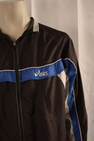 Chaqueta Asics Retro Negra y Azul Talla M