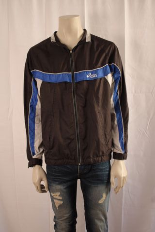Chaqueta Asics Retro Negra y Azul Talla M