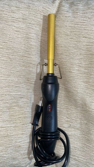 Peine Alisador Eléctrico Dorado y Negro