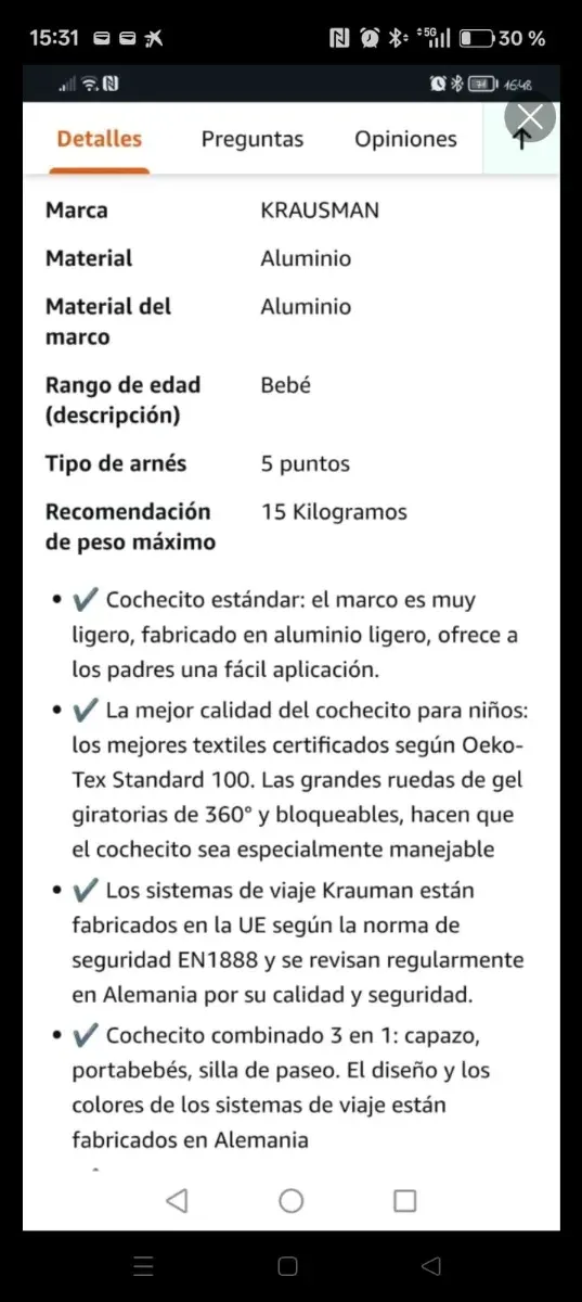 Carrito de bebé Krausman