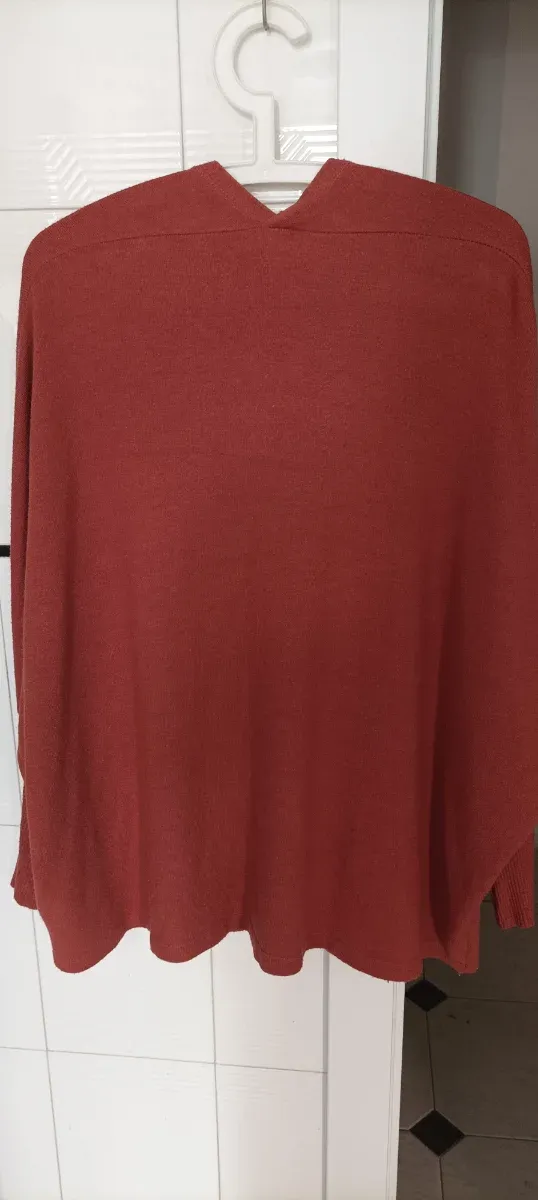 Chaqueta lana color teja