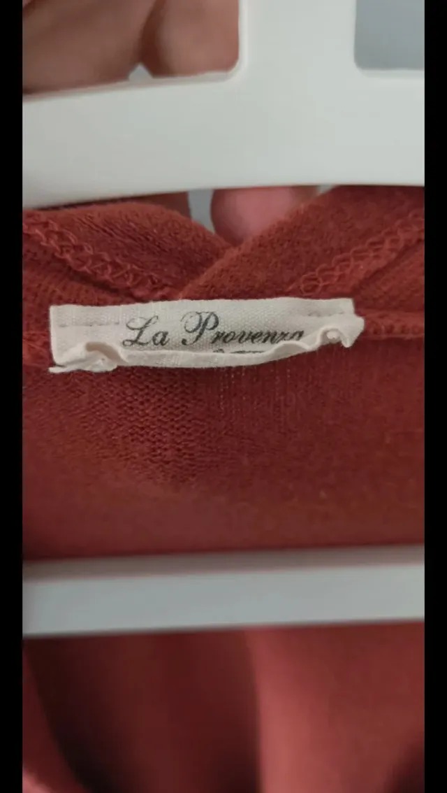 Chaqueta lana color teja