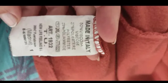 Chaqueta lana color teja