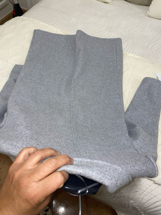 Abrigo paño Stradivarius gris talla S