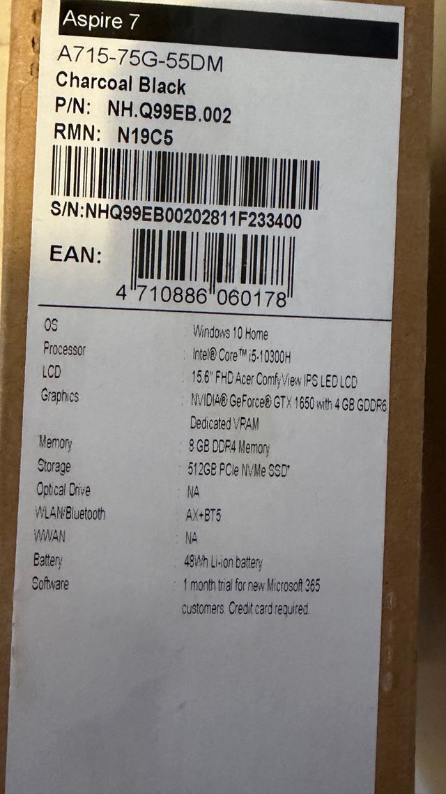 Acer Aspire 7 Portátil 500 gb