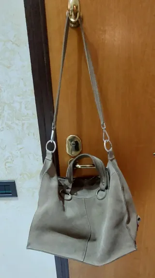 Borsa Orciani scamosciata grande tortora