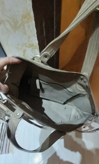 Borsa Orciani scamosciata grande tortora