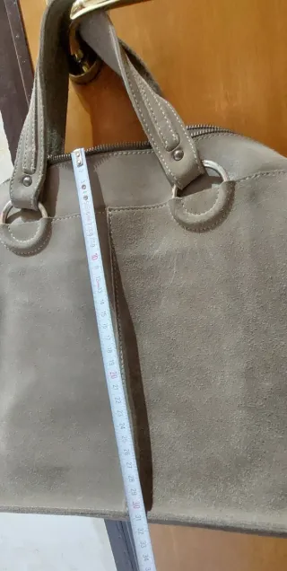 Borsa Orciani scamosciata grande tortora