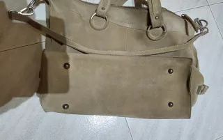 Borsa Orciani scamosciata grande tortora