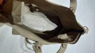 Borsa Orciani scamosciata grande tortora