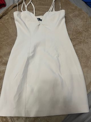 Vestido Zara Blanco Talla XS