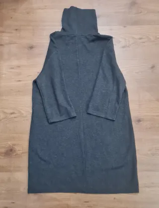 Vestido Túnica Zara Cuello Alto Gris Talla M