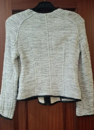 Chaqueta Zara Tweed Beige/Gris