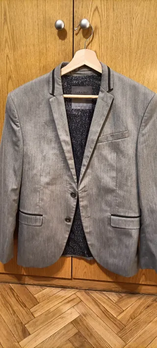 Americana Zara Hombre Gris