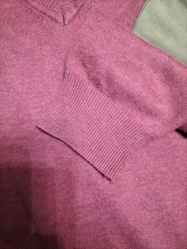 Jersey Granate claro con parches en codos