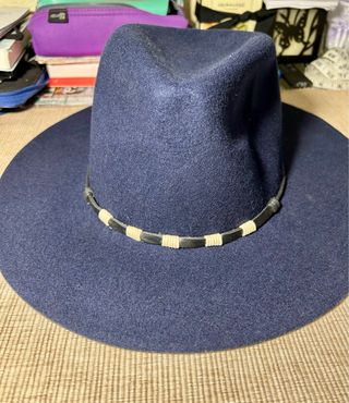 Sombrero fieltro lana cowboy azul
