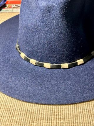 Sombrero fieltro lana cowboy azul
