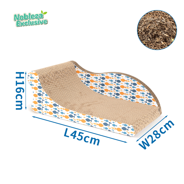 Rascador Gatos Cartón con Hierba Gatera