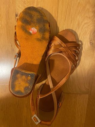 Zapatos de baile salón latino niña raso. talla 29