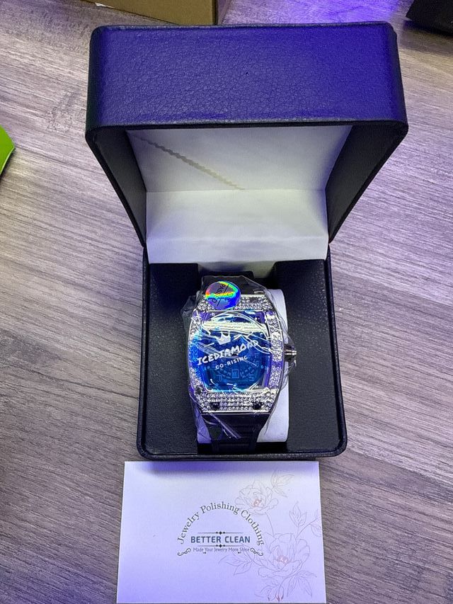 Reloj ICEDIAMOND Mujer Azul/Plata