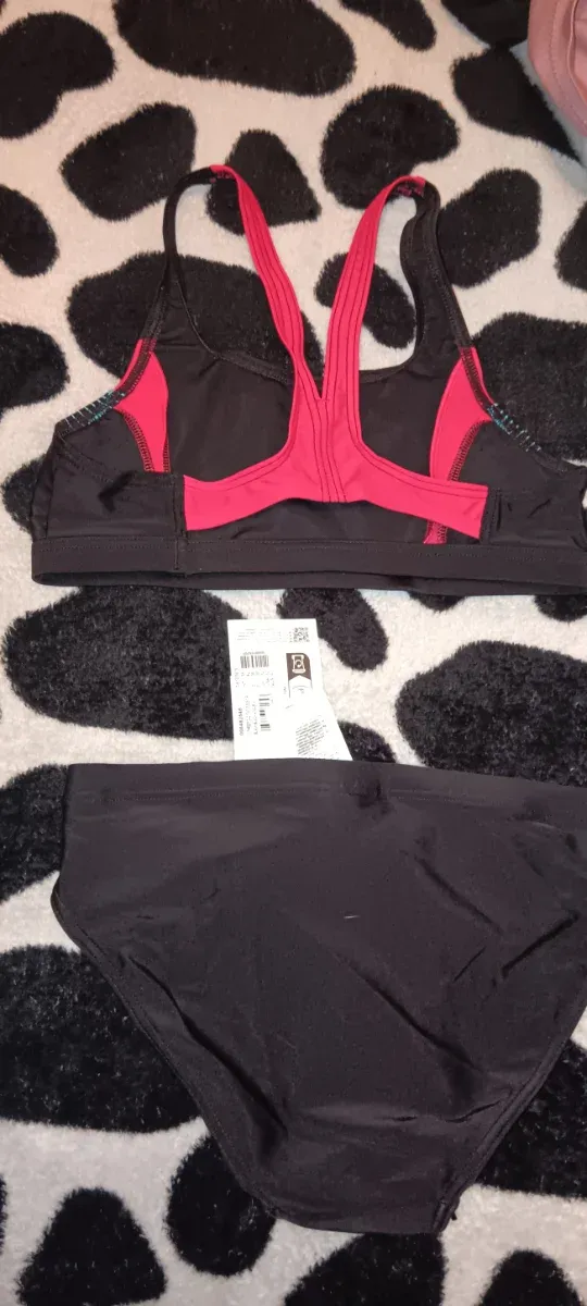 Bikini Arena Negro y Rosa Talla 36