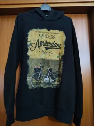Felpa uomo nera Amsterdam