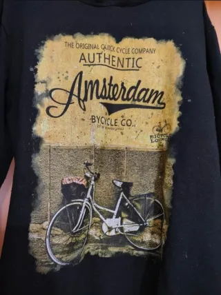 Felpa uomo nera Amsterdam