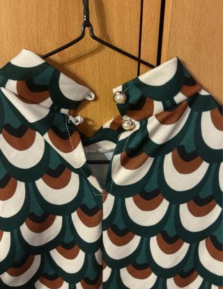 Vestido mini estampado geométrico